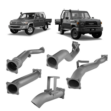 Redback Extreme Duty 4" Turbo Back Exhaust for Toyota Landcruiser 79 Series Dual Cab (2012 - 2024) - Brixton 4x4 - Buy Online Now!
